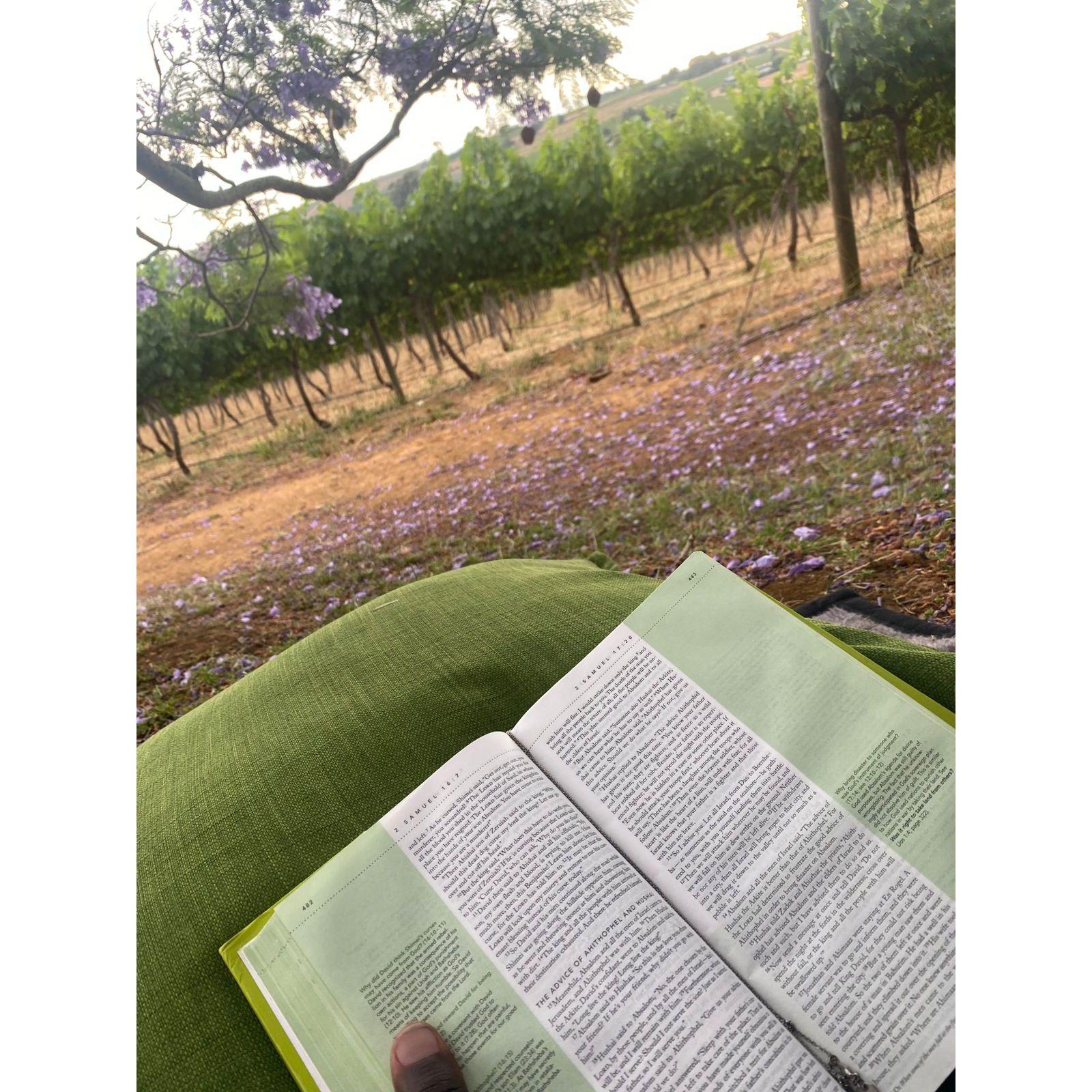 The time I knew that our relationship was going to last. We had a Bible-reading picnic.