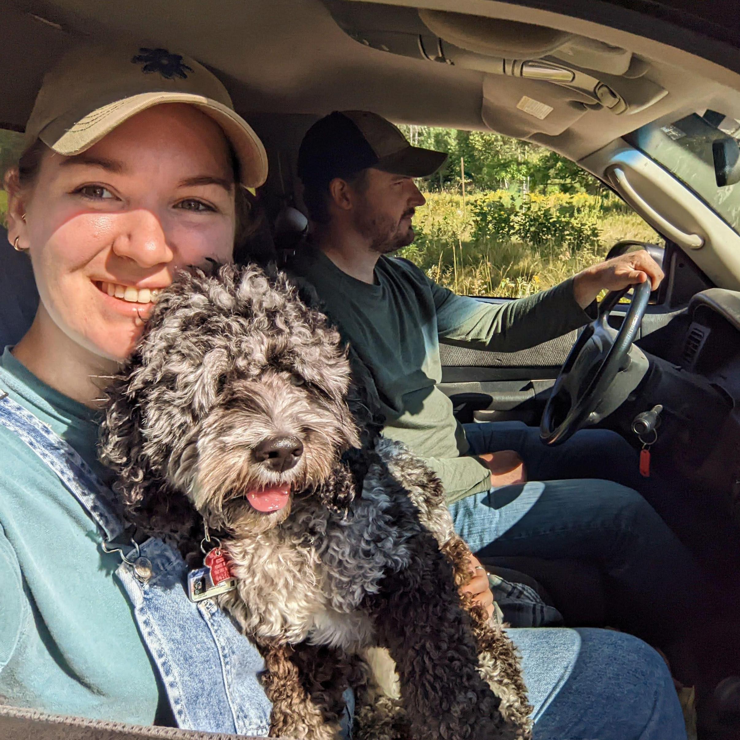 Driving around "Jake" in the old pickup truck :)
