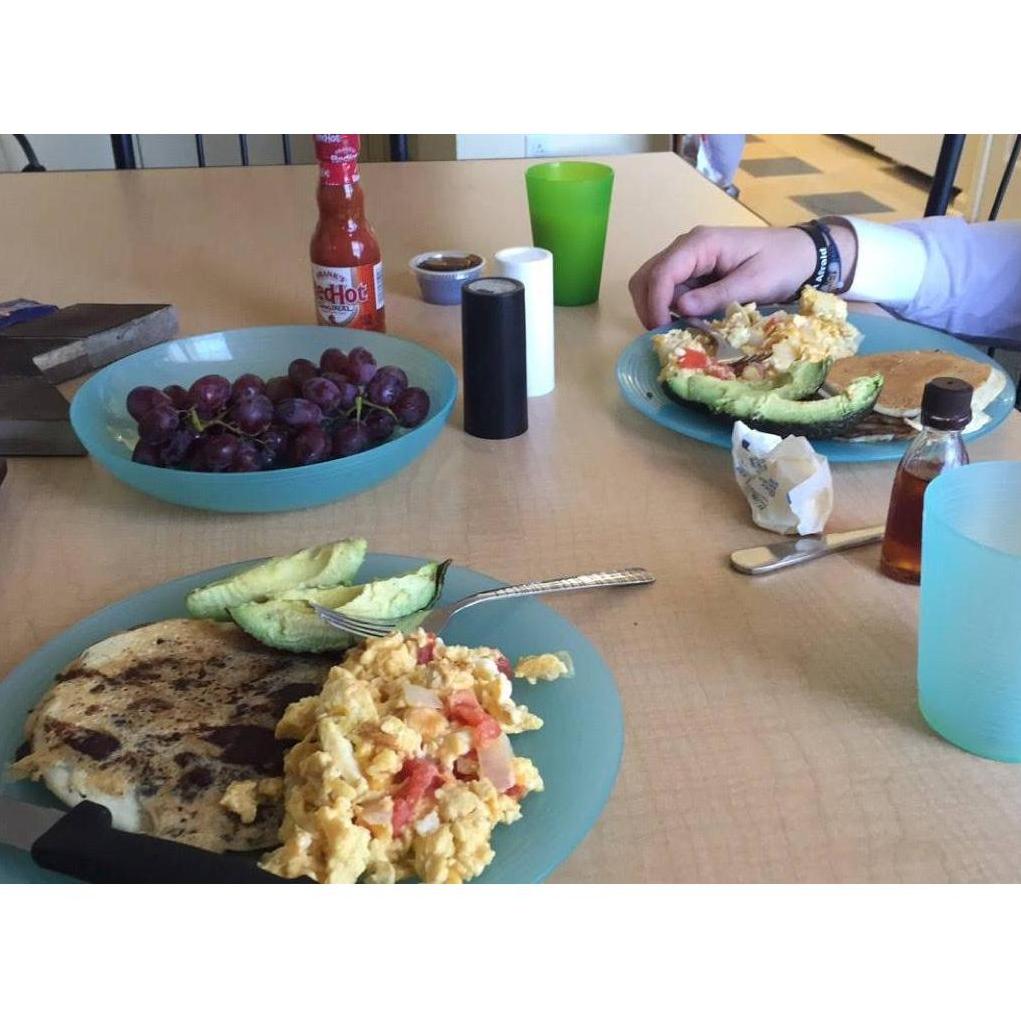One of the happy couple's favorite pasttimes together-food! This is one of the many meals Laura and Justin have cooked together over the years.