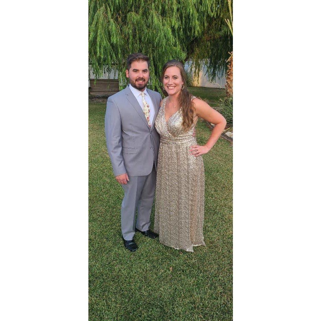 The one where we look excellent all dressed up. Taken in Texas at Renee's friend Paige's wedding.