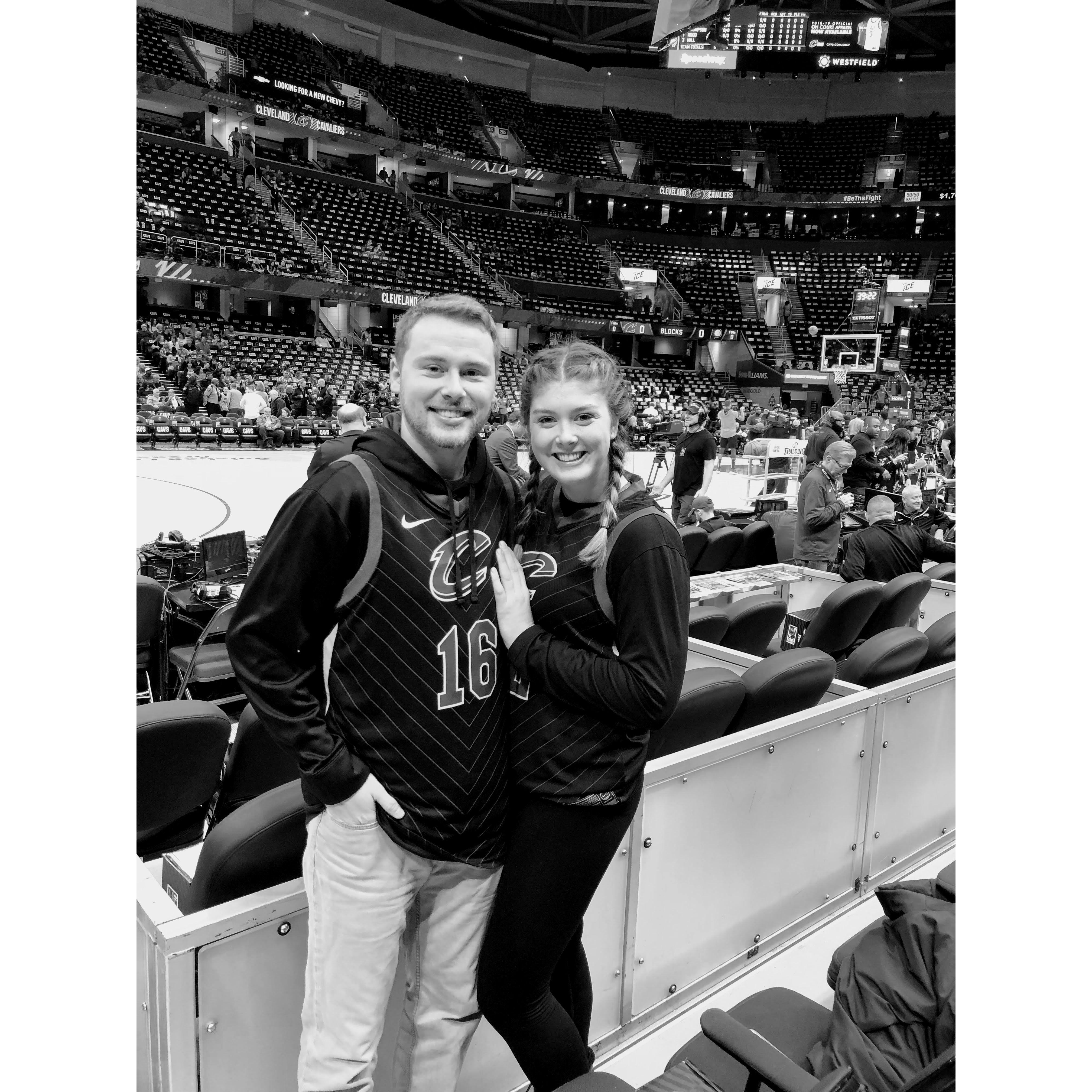 2018: Cavs games will always be our favorite dates! (S/o to the Vocaire's for these super close seats!)
