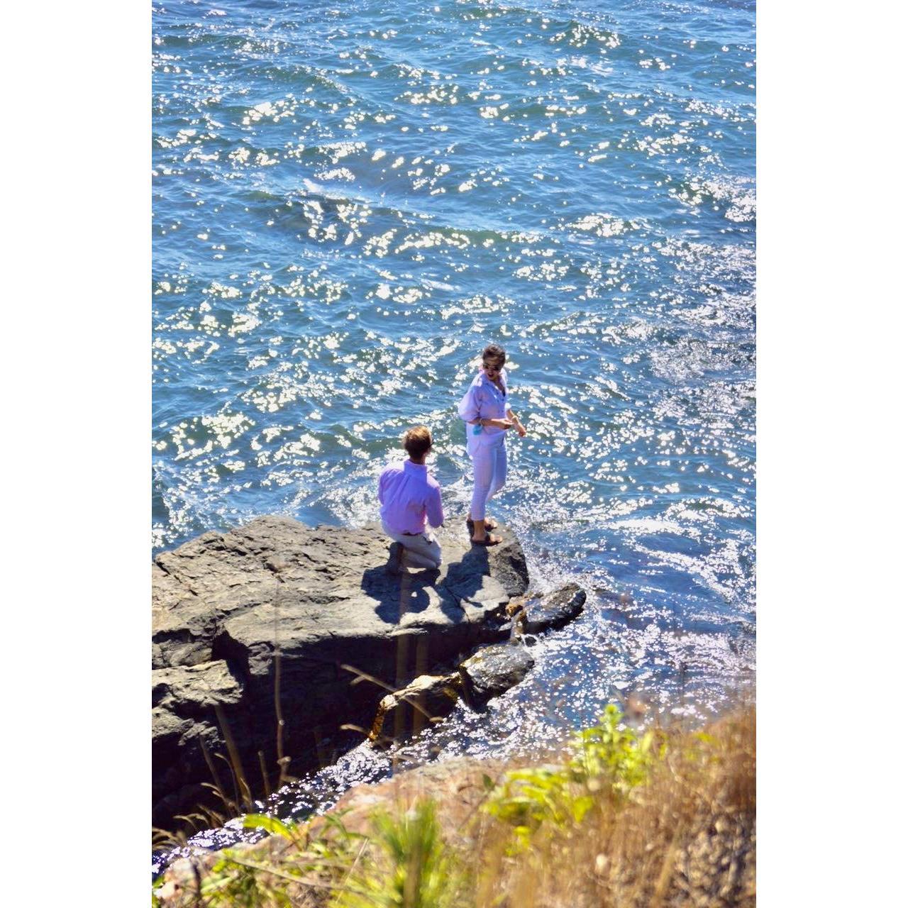 2020 - Newport, Rhode Island. The engagement! On a last minute trip to Newport, Peter surprised Judy at their special spot to pop the question. Thanks for the pictures, Eileen!