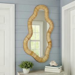 Rowena Interiors, Delphine Wavy Rattan Wall Mirror | Zola