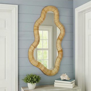 Delphine Wavy Rattan Wall Mirror