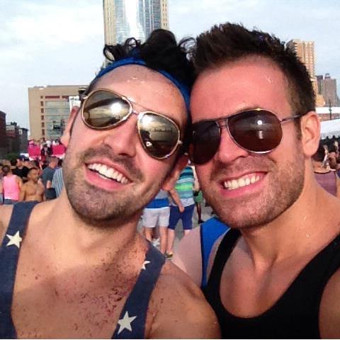 That time Jimmy and Levi jumped over a fence to see Cher at Gay Pride and Levi cried, NYC, 2013