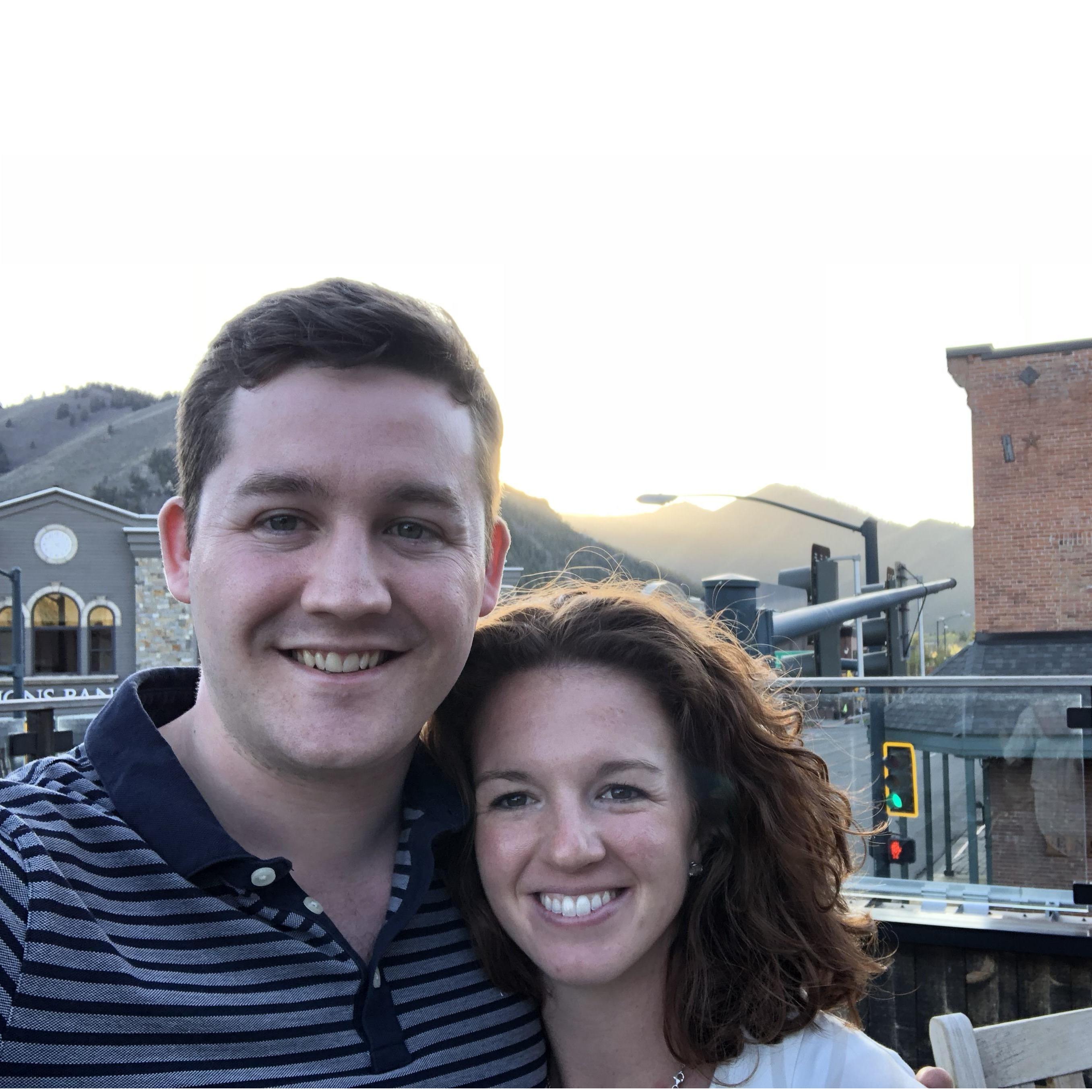 Soaking in Sun Valley's magical Golden Hour on the rooftop patio at The Warfield
