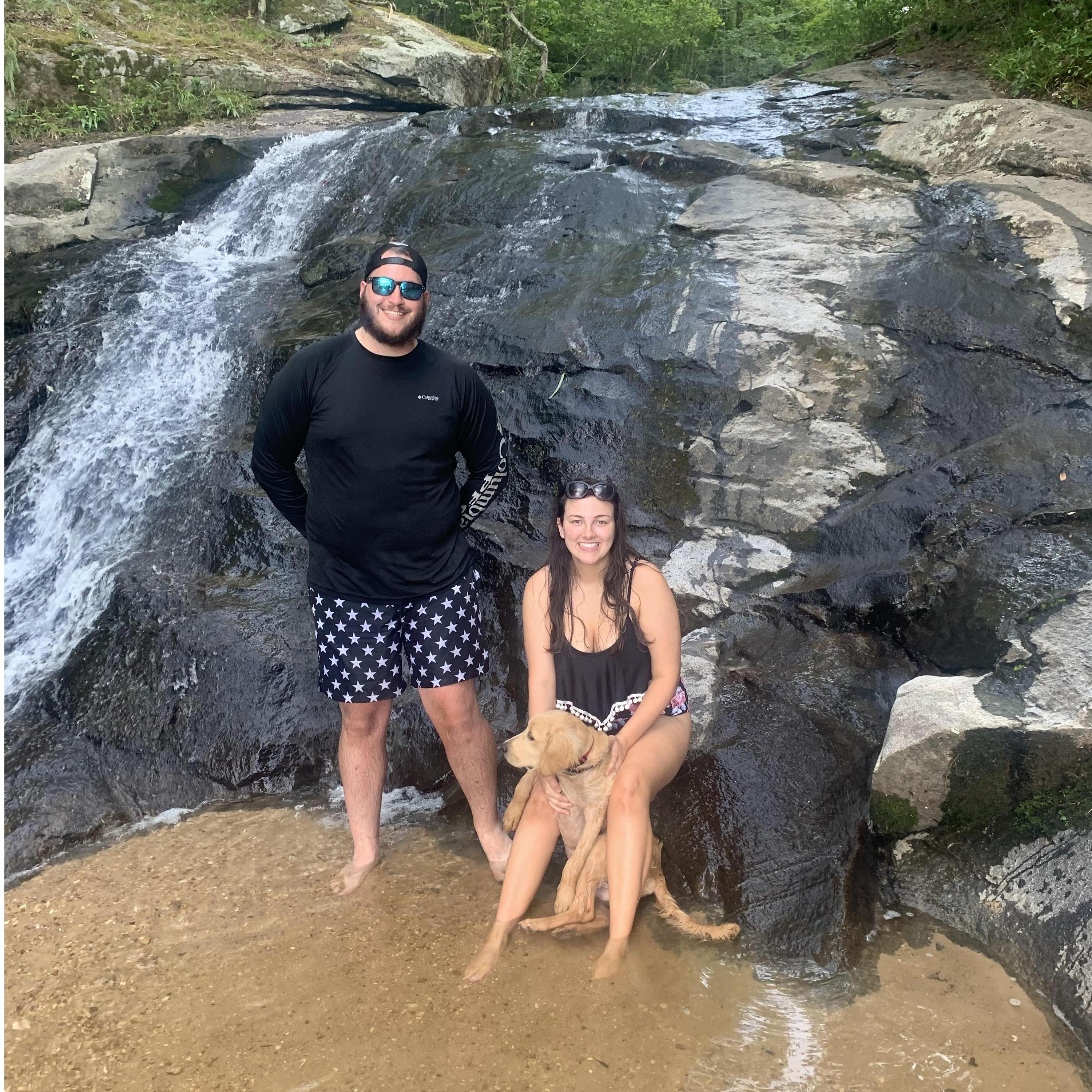 Lake Jordan, with our pup Charley!