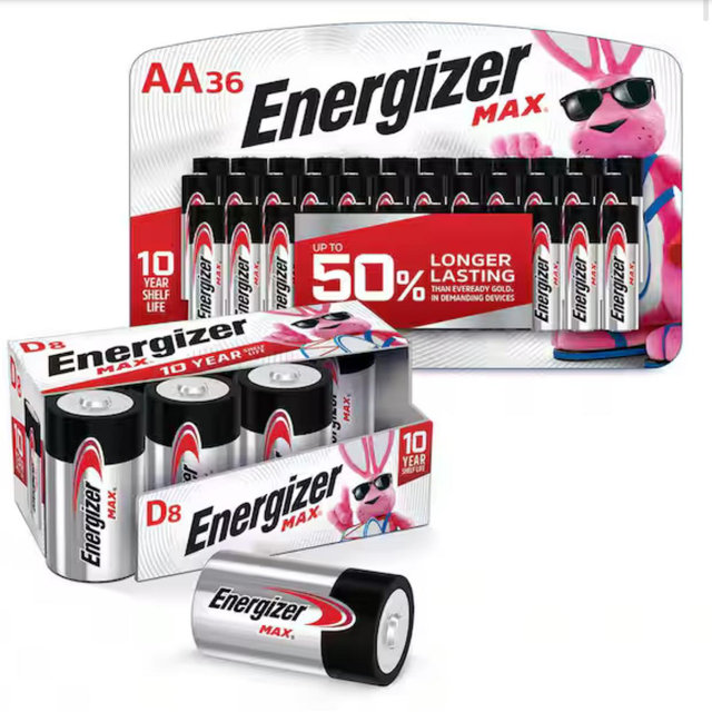 Energizer MAX Emergency Bundle with AA (36-Pack) and D (8-Pack) Batteries HD-ENRBATT4