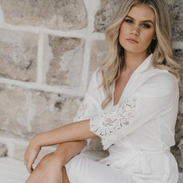 Lace Bridal Robe S/M No Embroidery