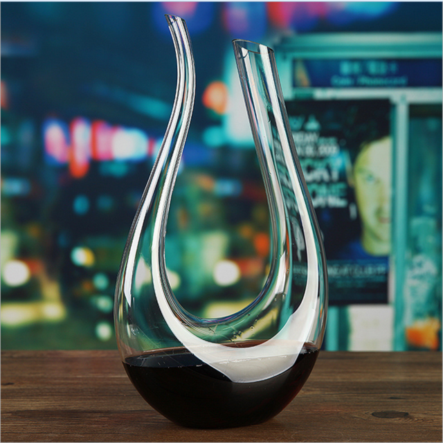 Luxurious Crystal Glass U-shaped Horn Wine Decanter Wine crystalgla Pourer Wine Container