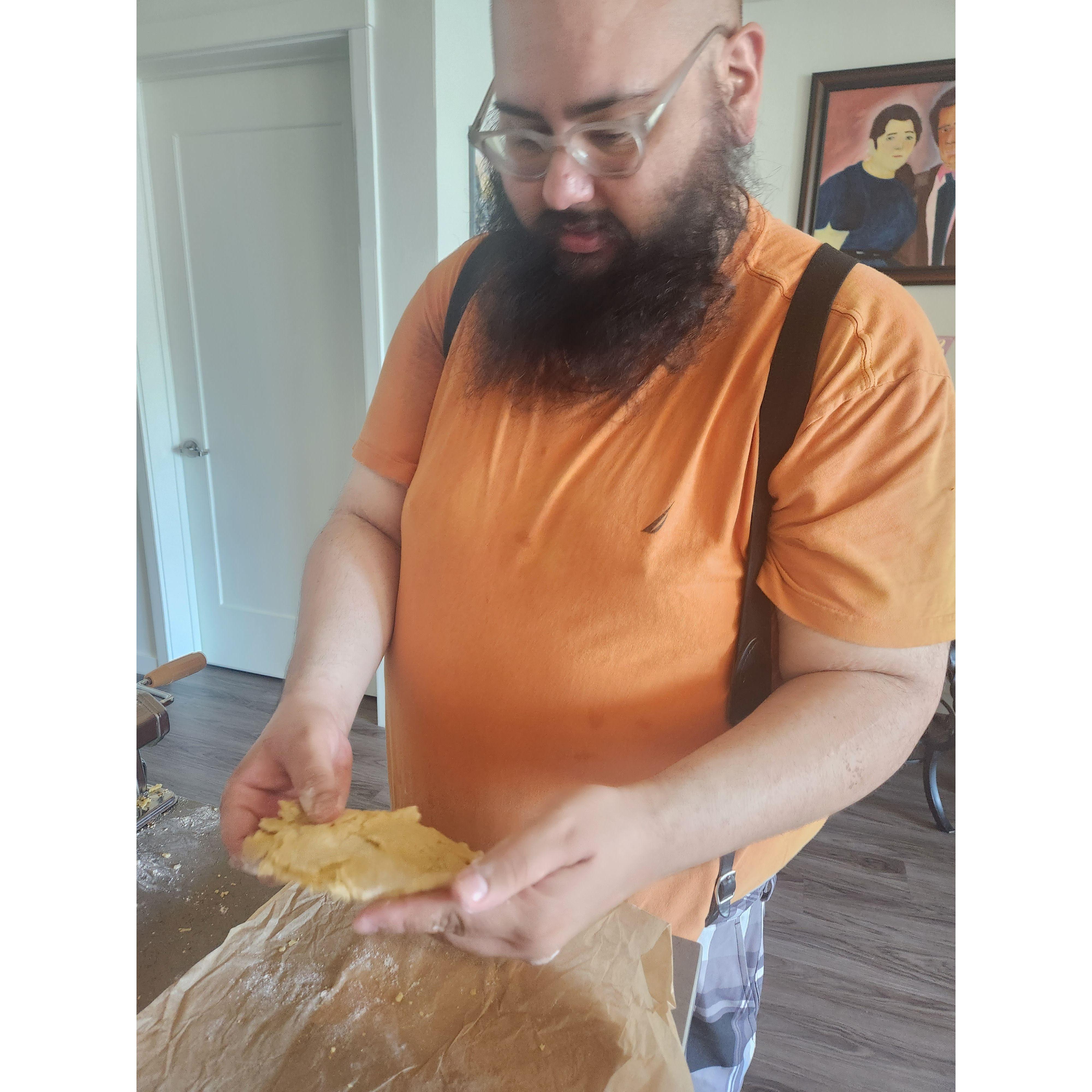 Brian lovesss making homemade pasta