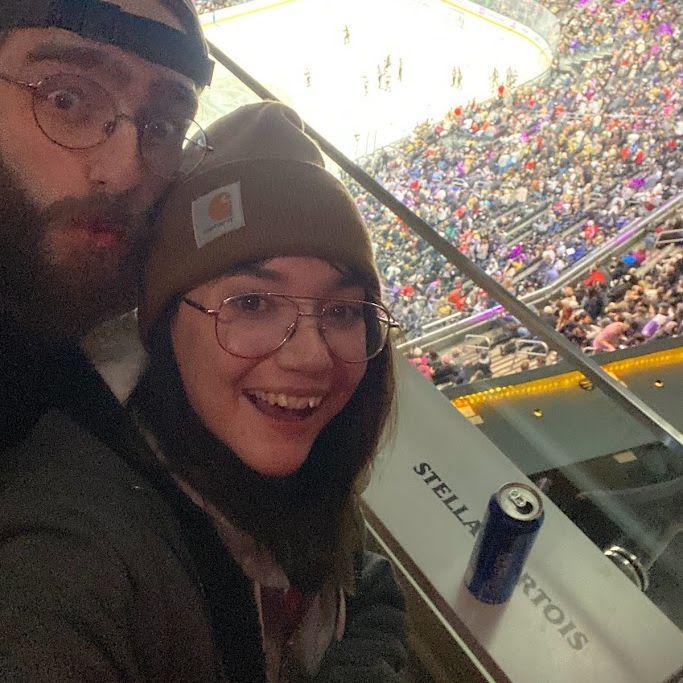 November 2022 - Our first hockey game together after moving to Las Vegas!