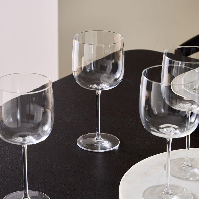 Borough REd Wine Glass, 15 oz, Clear, Set of 4