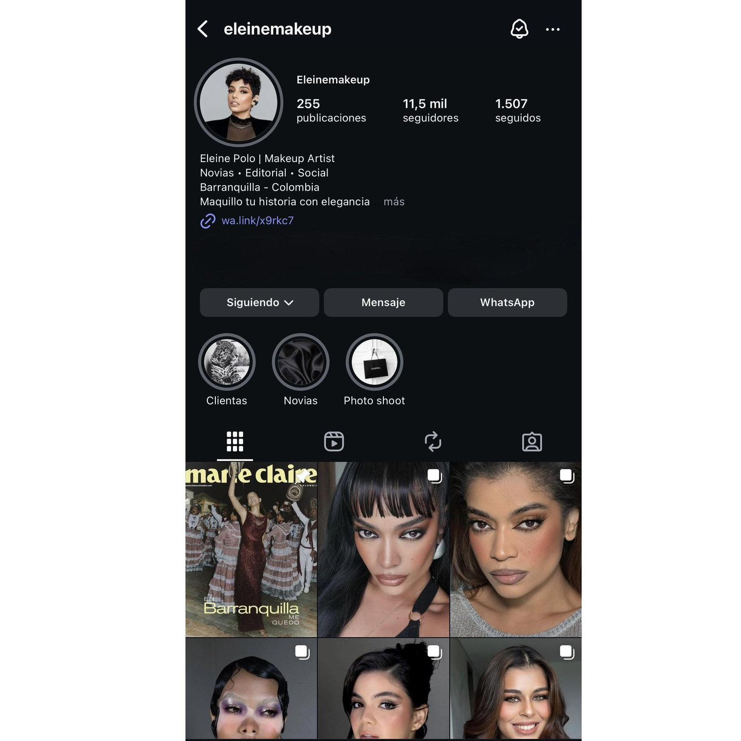 Eleine Polo  IG:  Eleinemakeup  Cel: +57 311 8076272