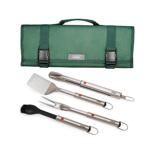 Joseph Joseph GrillOut 4-Piece BBQ Tool Set with Storage Case