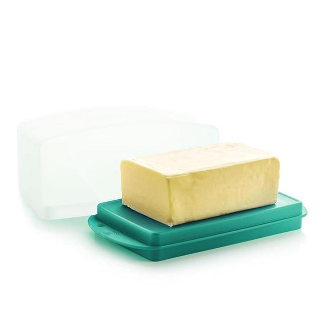 Tupperware Impressions Butter Dish, Teal, Dishwasher Safe and BPA Free