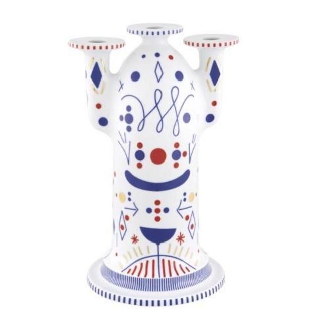 Vista Alegre ~ Folkifunki ~ Candleholder Funtasma 3 Arms, Price $455.00 in New York, NY from William-Wayne & Co.
