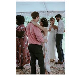 Sharing a special moment together as we celebrated my sister and her husband Stefano's wedding!