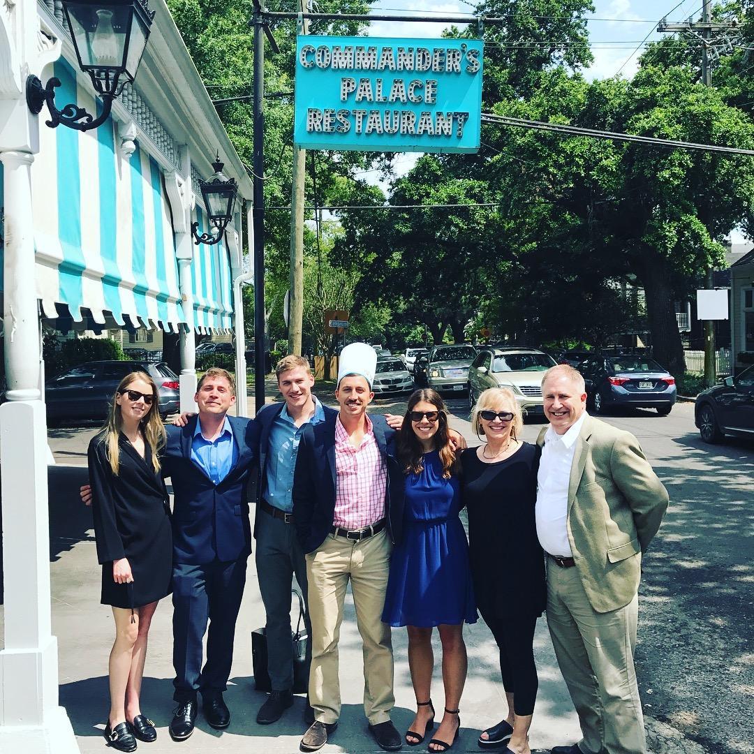 Chris's graduation lunch at Commander's, only missing Danielle