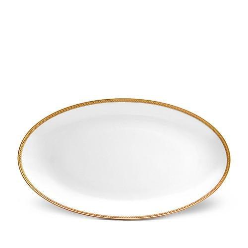 Soie Tressee Gold Oval Platter, Large by L'Objet