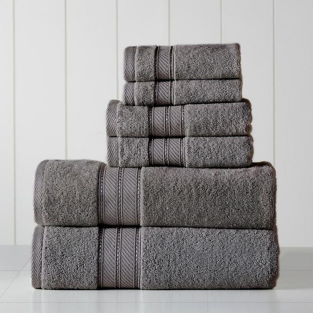 Modern Threads Spunloft 6 Piece Towel Set, Charcoal