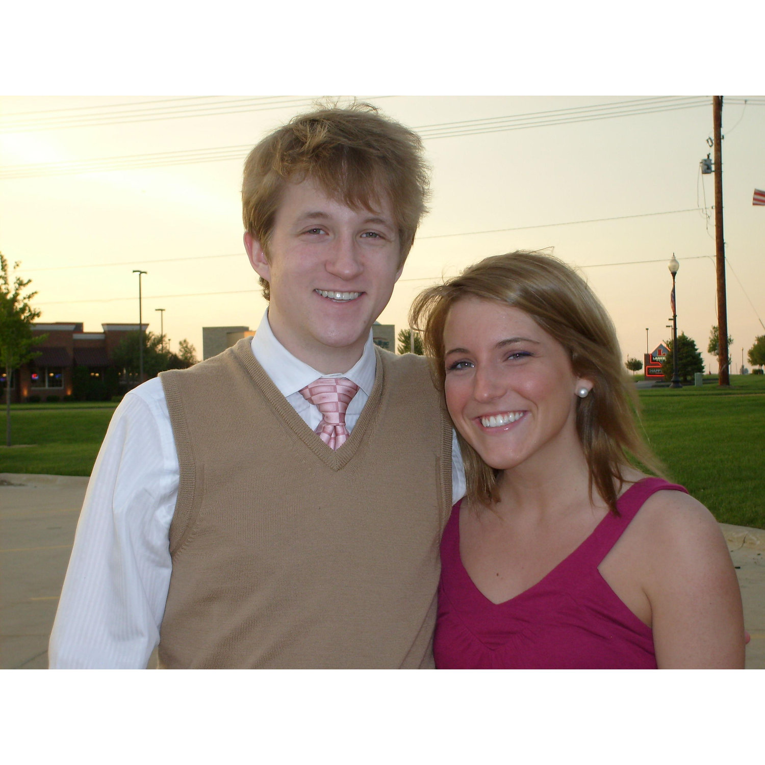 This photo was taken in the summer after our junior year at Augie. We were on our way to an approachably snobby dinner: a hobby that thankfully has become a mainstay in our relationship!
