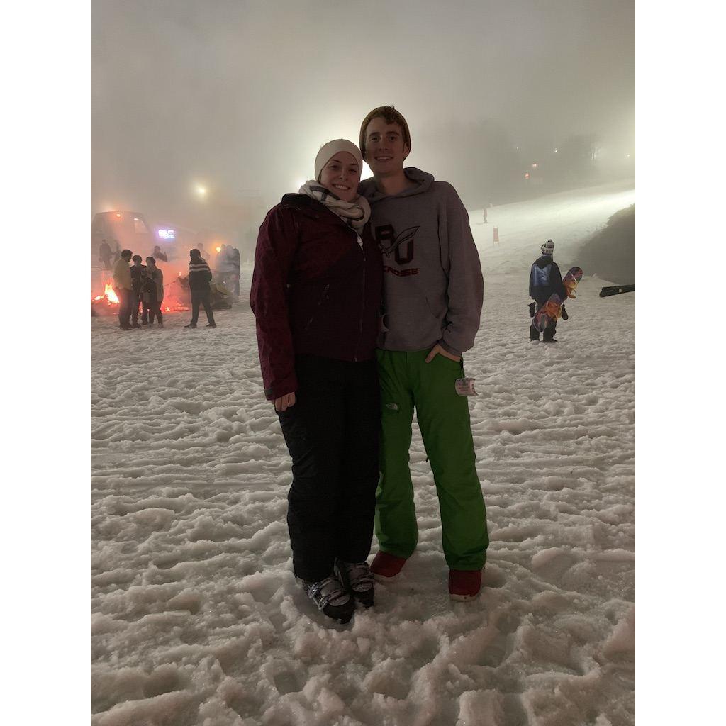 They spent their first New Years together on the slopes, which is something they both enjoy!