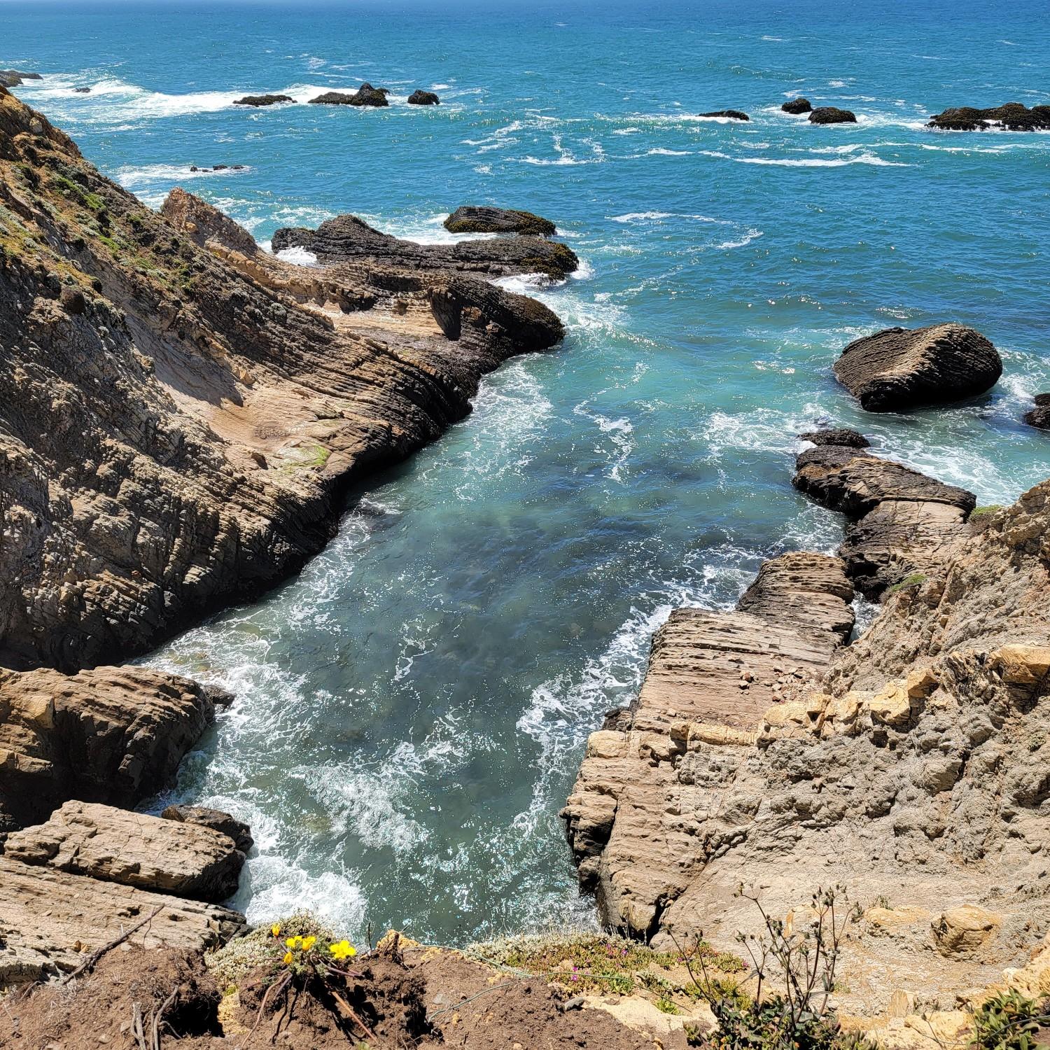 Little cove at Point Arena Lighthouse