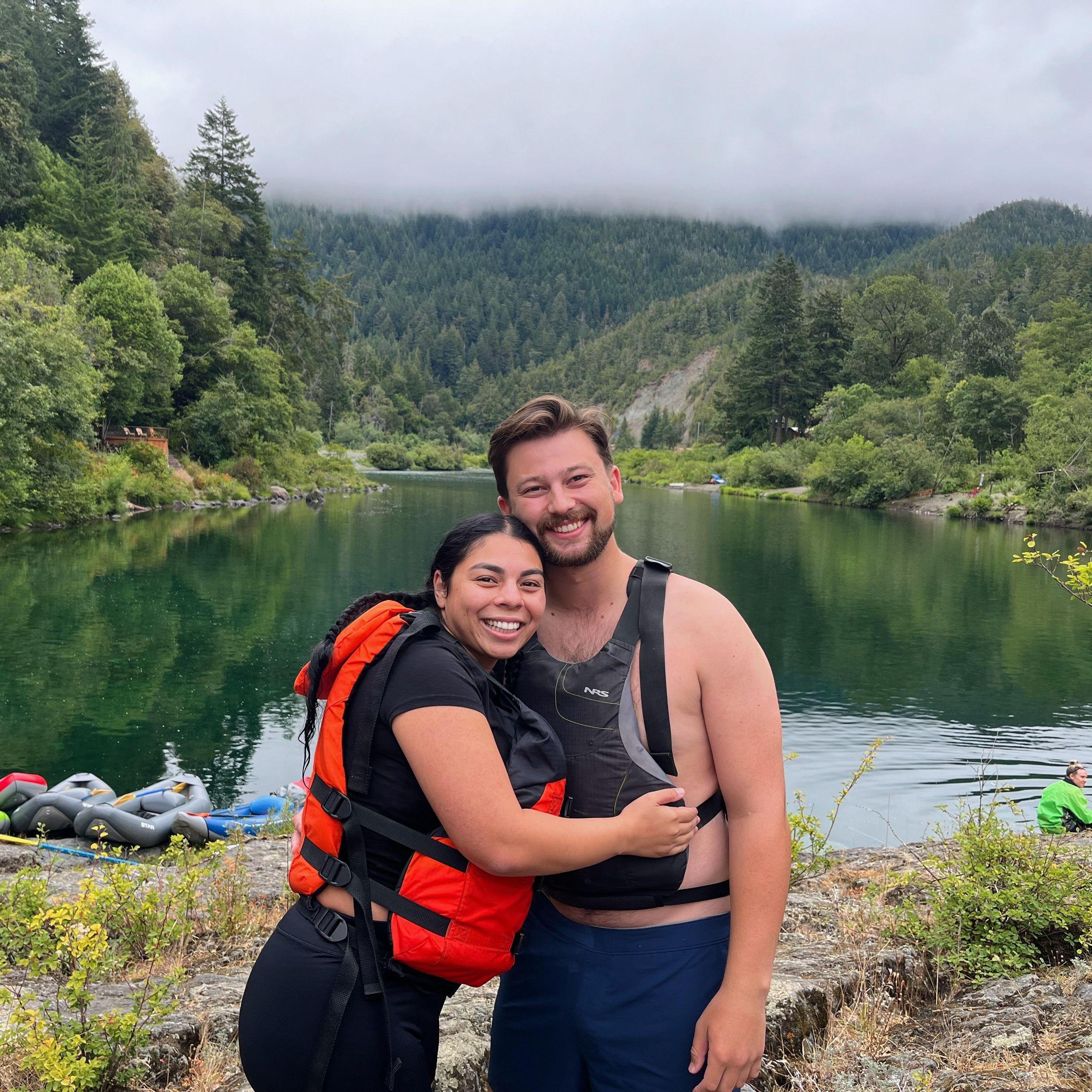 We did some cliff jumping halfway through our kayaking trip.