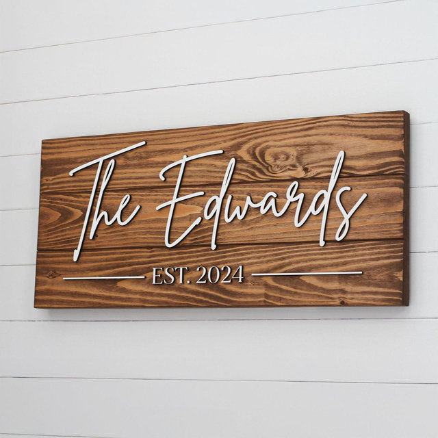 Personalized Family Name Sign, Custom Wood Sign, Last Name Pallet Sign, Wedding Gift, Anniversary Gift, Home Wall Decor