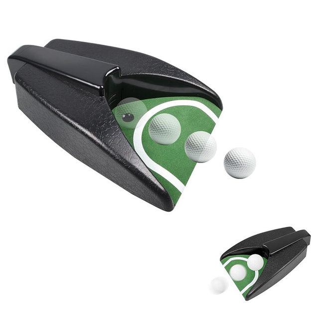 QPPKII Golf Ball Return Putting Unit, Automatic Return Machine, Indoor Golf Putting Hole, Battery-Powered Practicing, Suitable for Practicing at Home, Office, Yard, Party