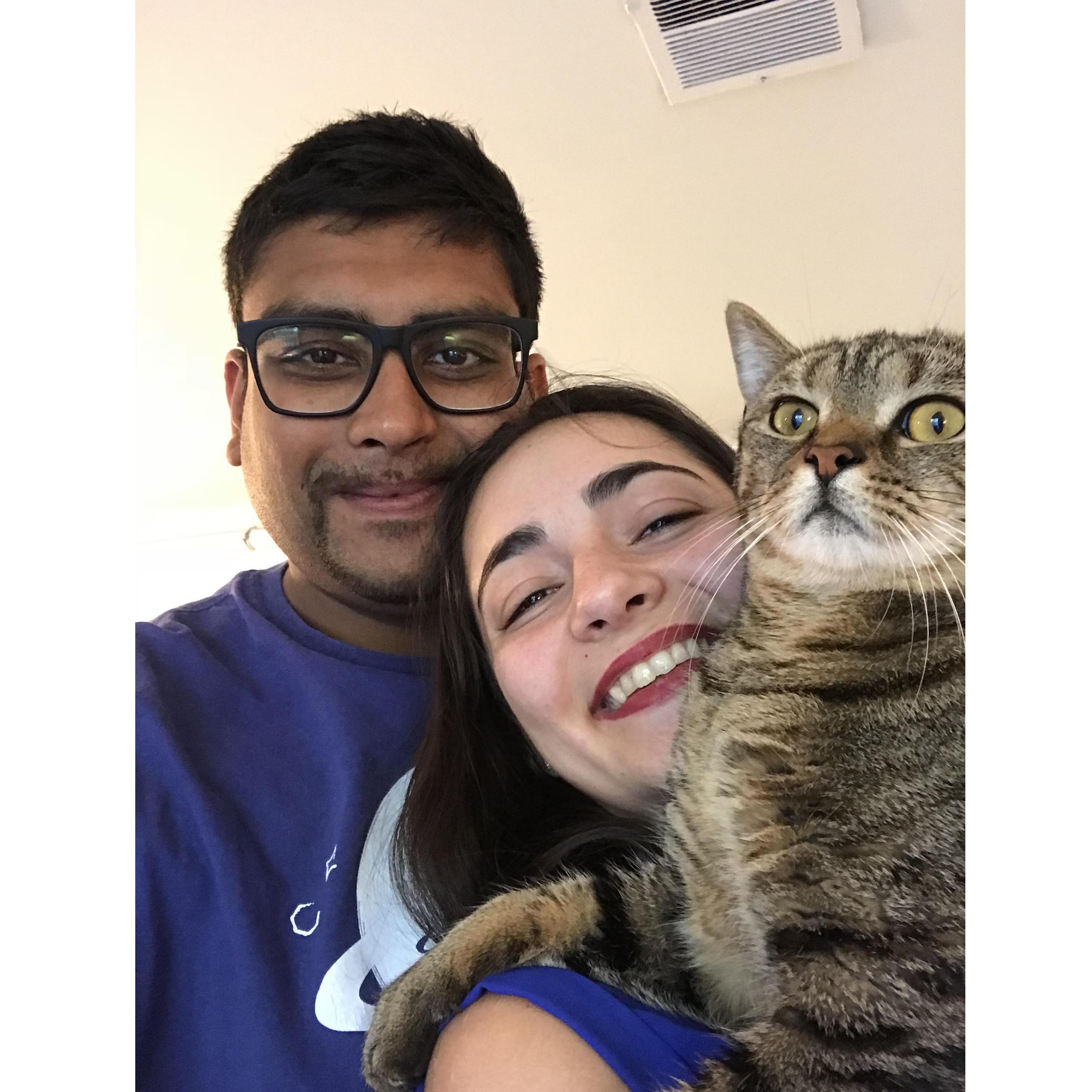 With our fur child, Amelia!
