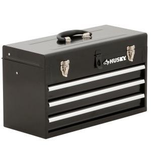 20 in. 3-Drawer Portable Tool Box with Tray