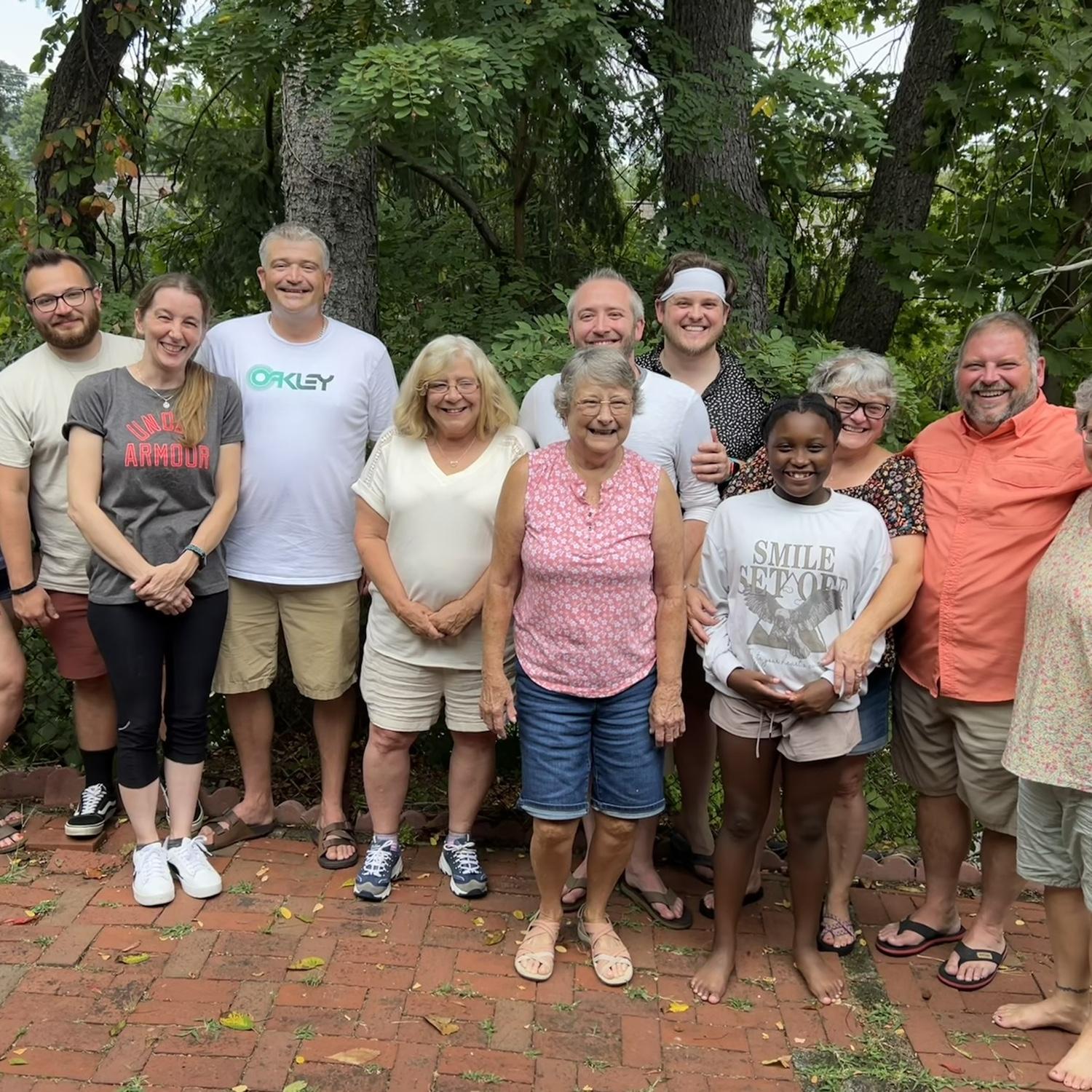 After nearly 12 years, Cam & Drew’s families met for the first time at their new home! It was a wonderful cookout! - Aug. 2024