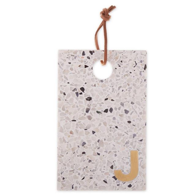 Artisanal Kitchen Supply® Terrazzo Monogram Letter "J" Cheese Board