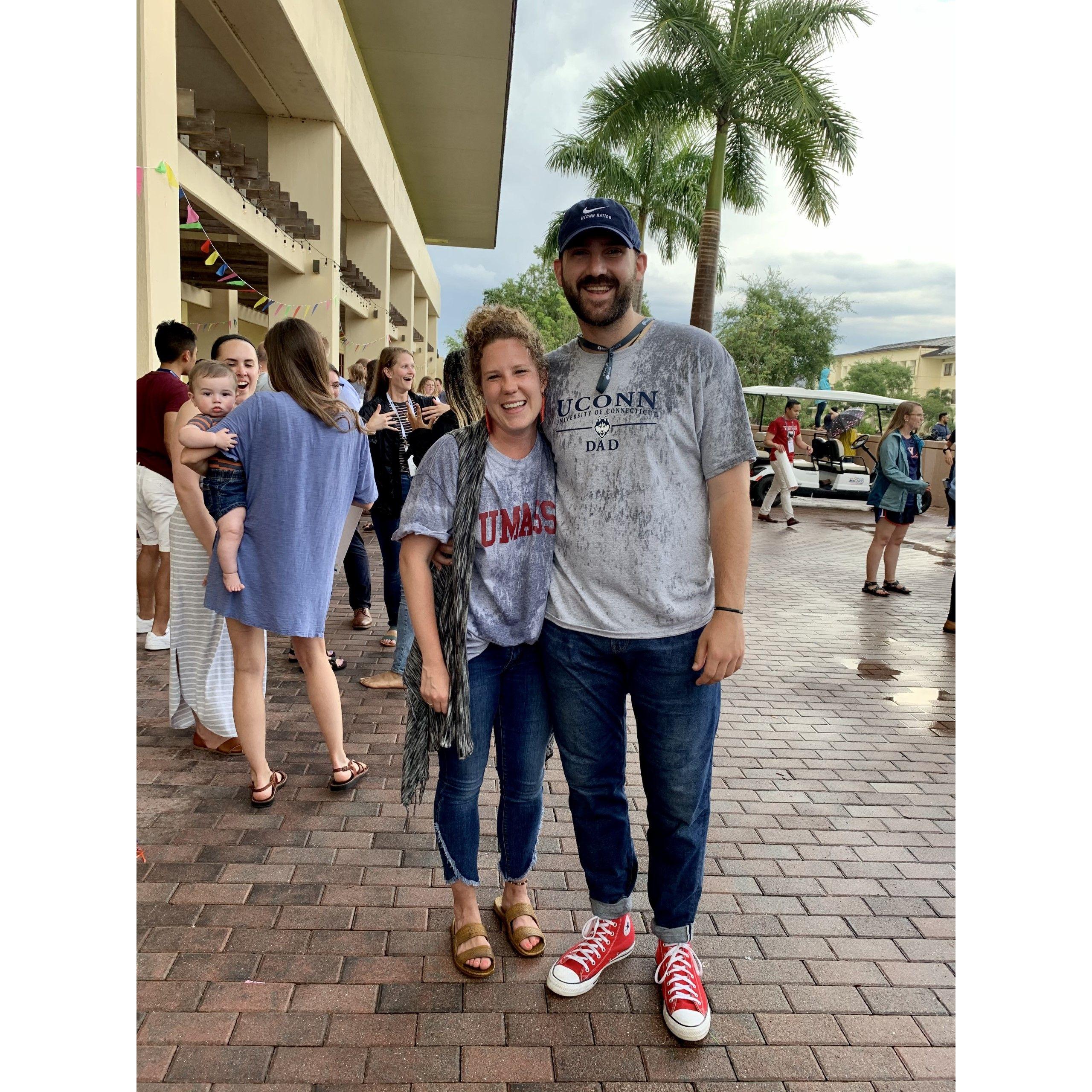 June 2021 | We both were Team Directors with FOCUS - him at UConn, her at UMass! This was placement day and we were meeting our new teams.