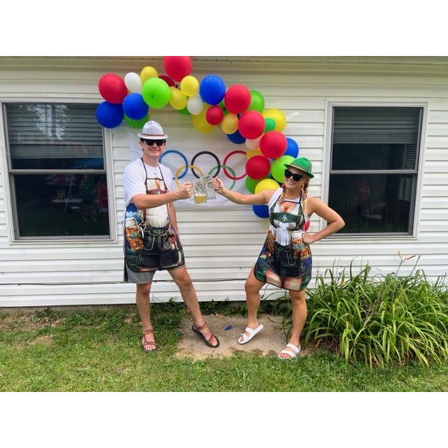 Representing Germany at Alex's Beer Olympics birthday party in 2022