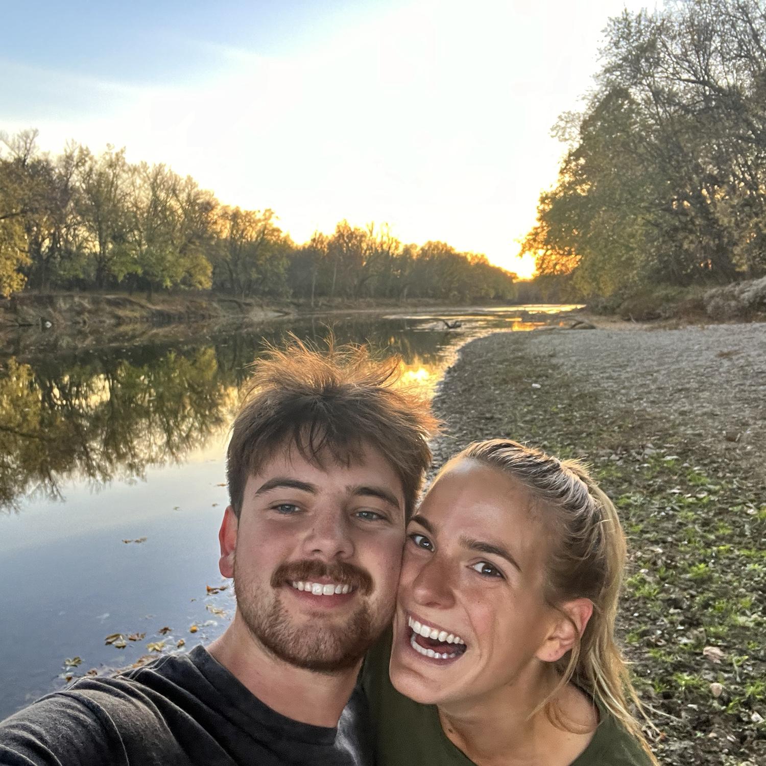 Running together on fall nights!