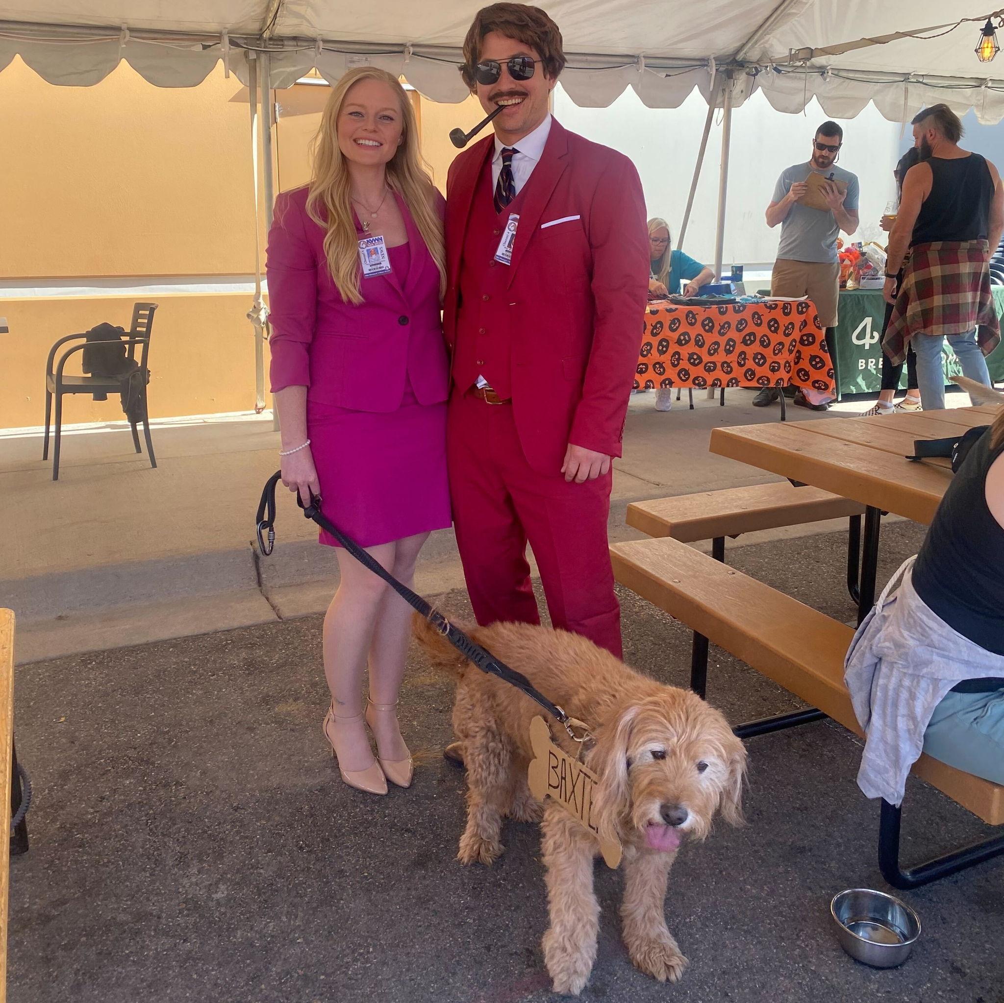 Won best group costume at the local brewery as Ron, Veronica, and Baxter