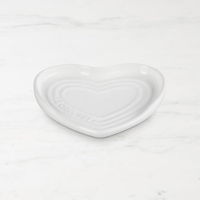 Le Creuset Stoneware Heart Shaped Spoon Rest, White