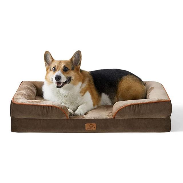 Bedsure Orthopedic Dog Bed, Bolster Dog Beds for Medium/Large/Extra Large Dogs - Foam Sofa with Removable Washable Cover, Waterproof Lining and Nonskid Bottom Couch
