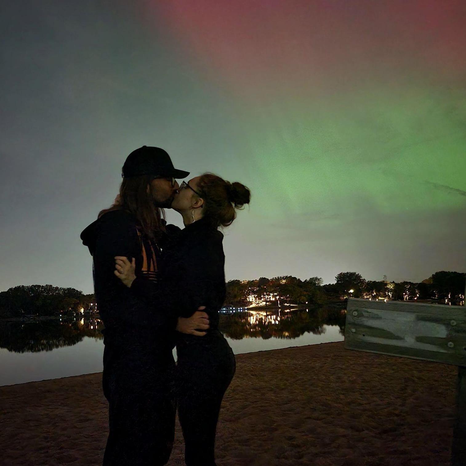 We got to experience the northern lights together at Bryant Lake Eden Prairie