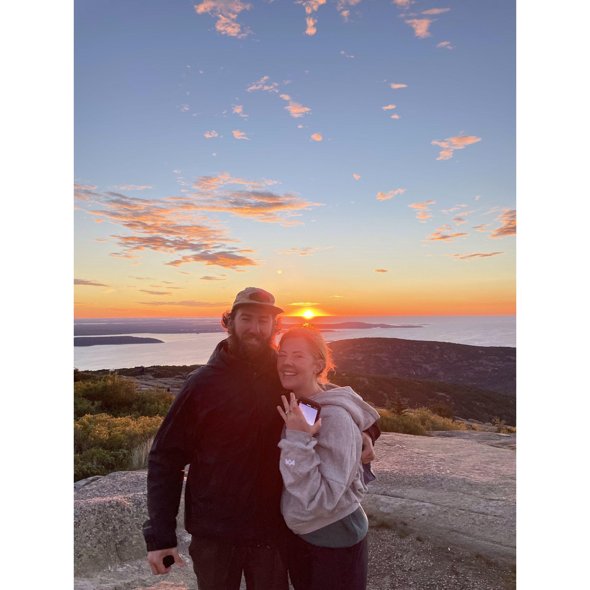 The Proposal - Sunrise Hike up Mt Cadillac, Acadia, Maine - 9.16.22