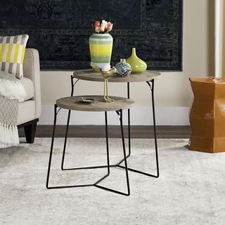 Ryne Retro Mid Century Stacking End Table