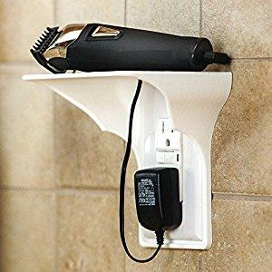 Power Perch - 1pack (white) - The Ultimate Shelf for Your Home - Works with Vertical Single Outlets - No Additional Hardware Required with Damage Free Installation by STORAGE THEORY