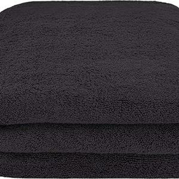 American Soft Linen Oversized Bath Sheet 40x80 Extra Large for Bathroom, 100% Cotton Turkish Jumbo Bathsheet Towels for Adults, Black Bath Sheet