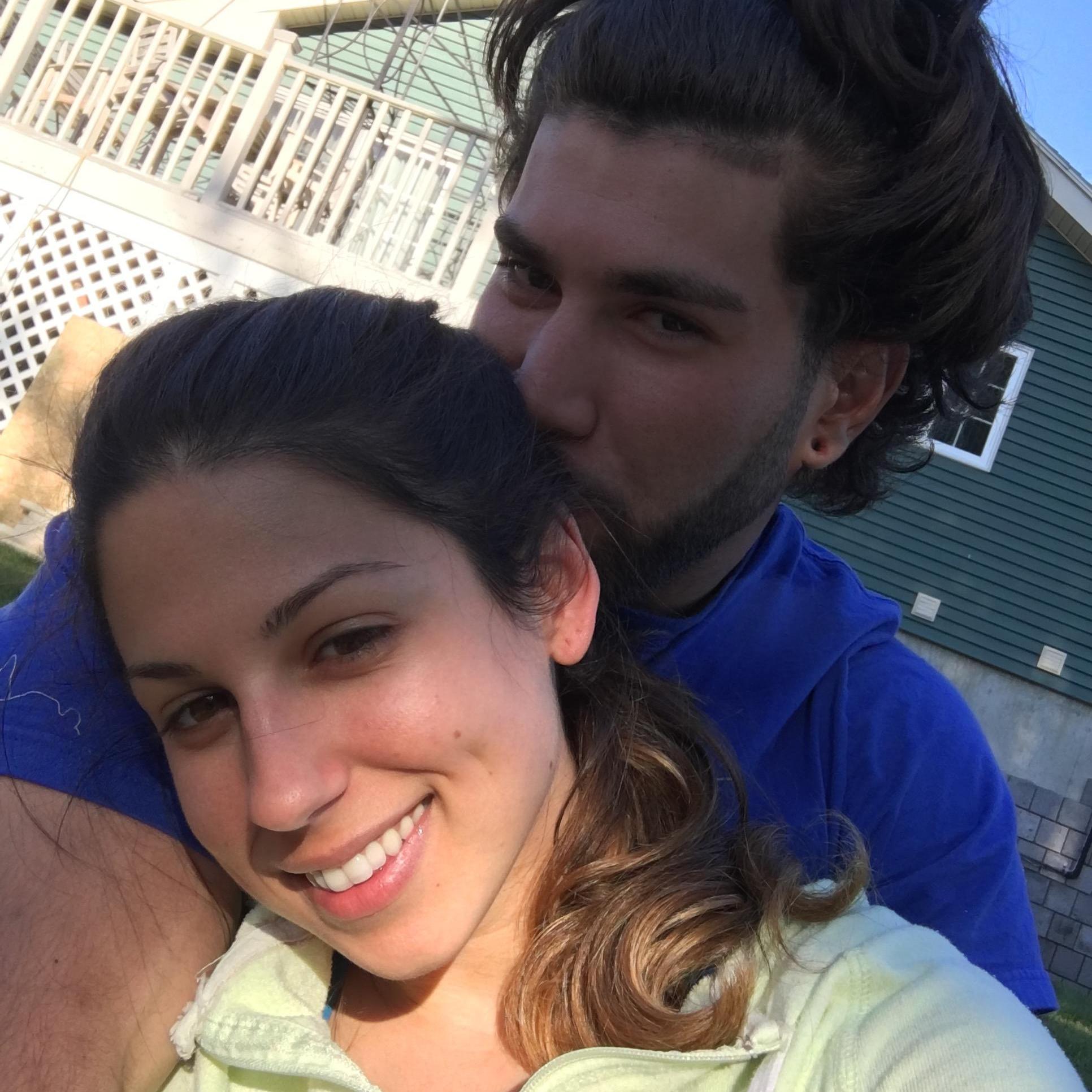 Hanging in the backyard on our 3rd anniversary