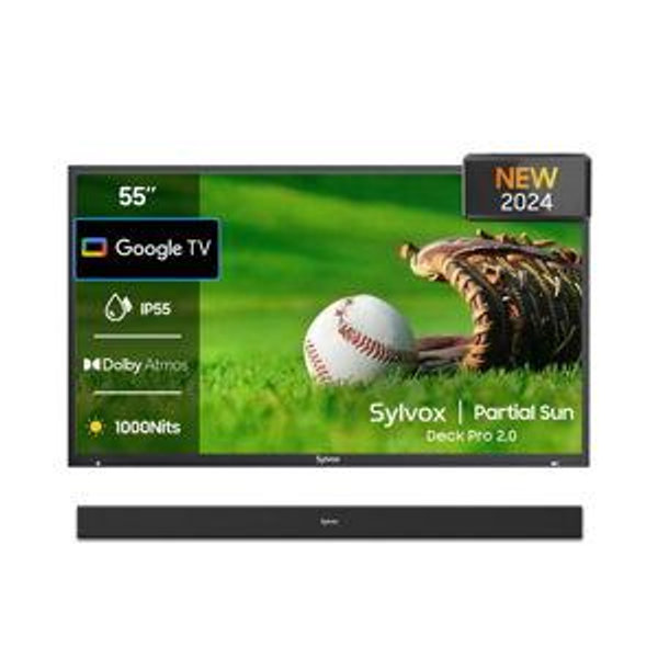 55" Outdoor TV(Google TV) - 2024 Deck Pro 2.0 and Soundbar