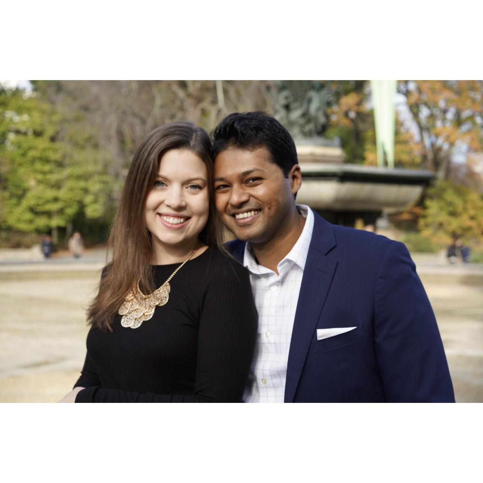 Engagement photo in Central Park, November 2019