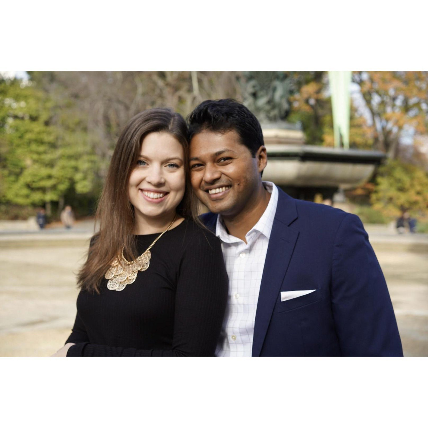 Engagement photo in Central Park, November 2019